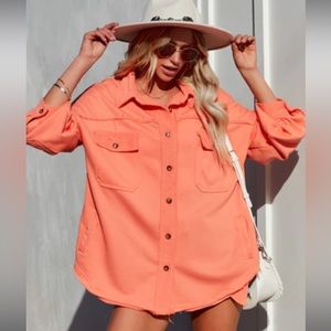Vici dolls orange shacket